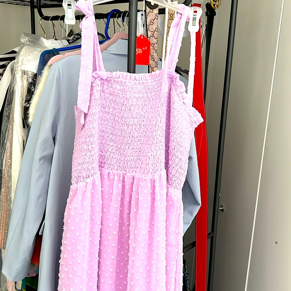 Pinkish purple long dress size L
